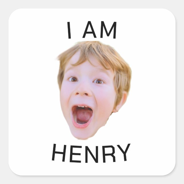 Sticker personnalisé drôle visage Anniversaire Cor (Devant)