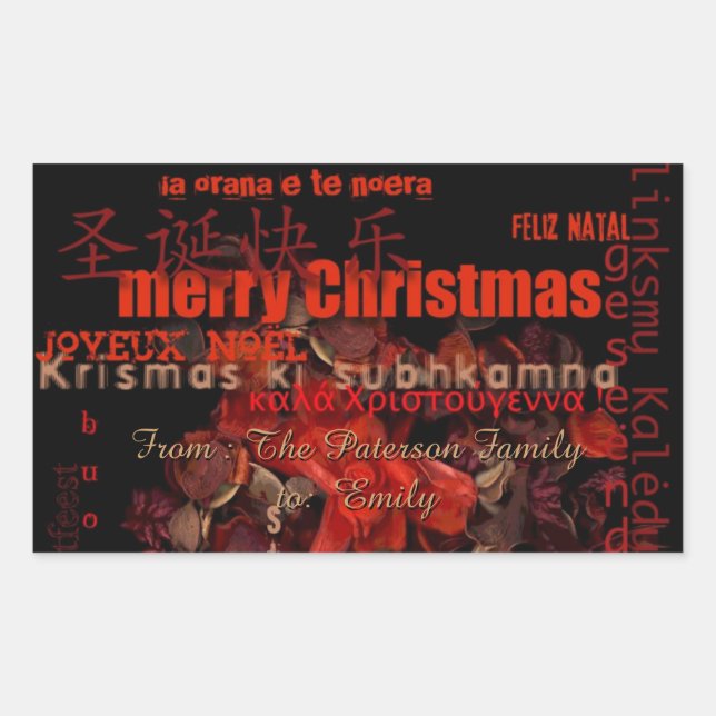 Sticker personnalisé Feliz Navidad World Christmas (Devant)