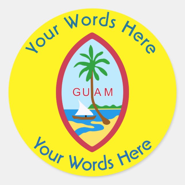 Sticker personnalisé Guam Coat d'armoiries (Devant)