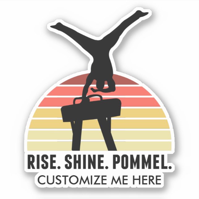 Sticker Personnalisé Hommes Gymnastique Manger Sleep Pomme (Devant)