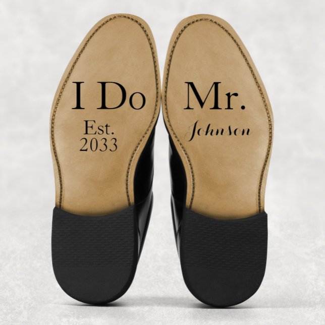 Sticker Personnalisé moderne M. I Do Groom Mariage chaussu (Modern Custom Mr I Do Groom Wedding Shoes Decal
)