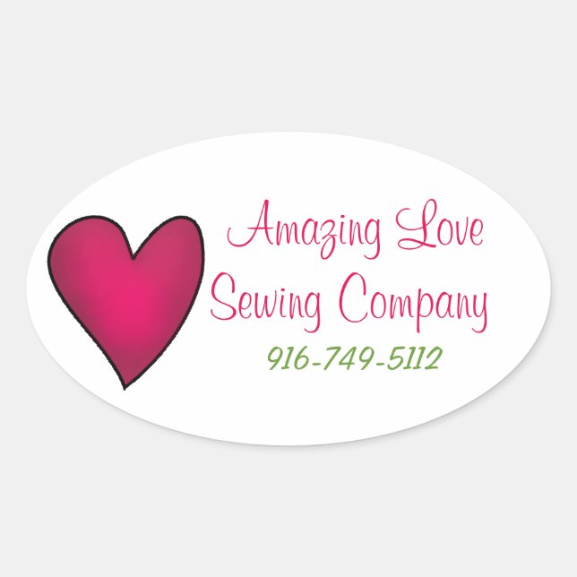 Sticker personnalisé Pink Heart Business (Devant)