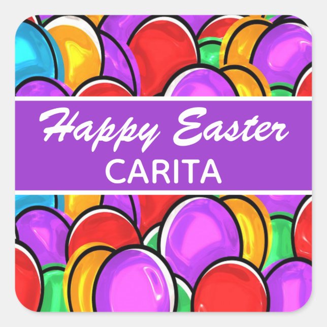 Sticker personnalisé pour oeufs de Pâques (Devant)