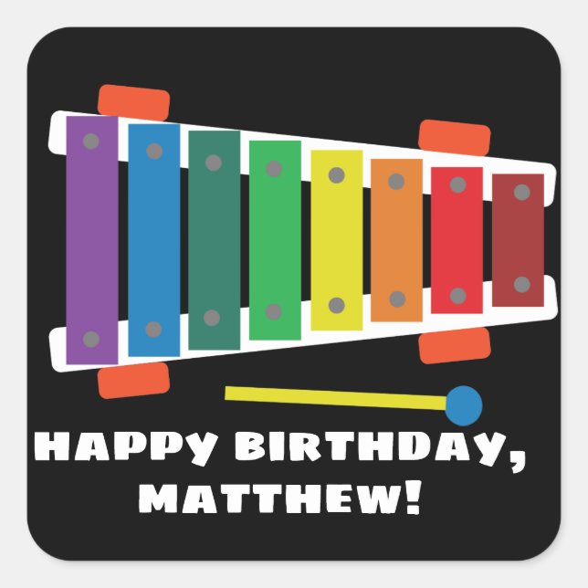 Sticker personnalisé Rainbow Xylophone Classic Toy (Devant)