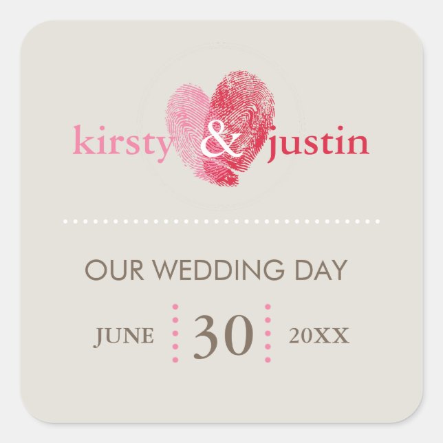 STICKER PERSONNALISÉ SCEAL mignon coeur d'empreint (Devant)