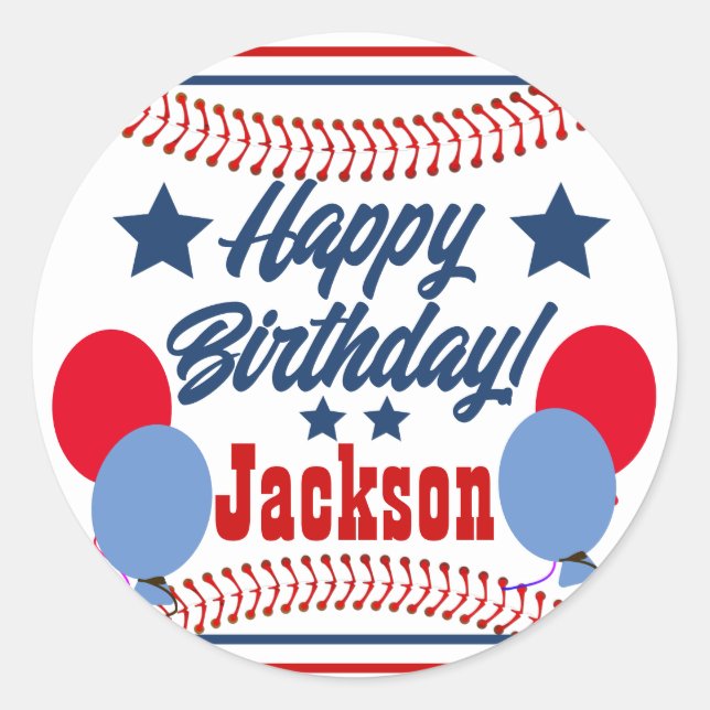 Sticker Personnalisé Sur Le Thème Du Baseball (Devant)