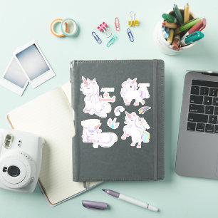 Sticker Personnalisé Sweet Candy Couleur Unicorne Nom Étiq