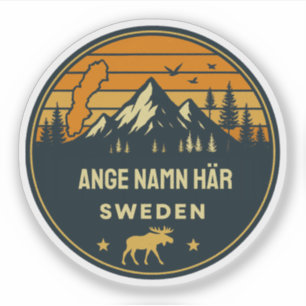 Sticker Personnaliser la décoration Sverige runt design