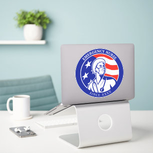 Sticker Personnaliser Patriotic USA Drapeau RN Infirmière 