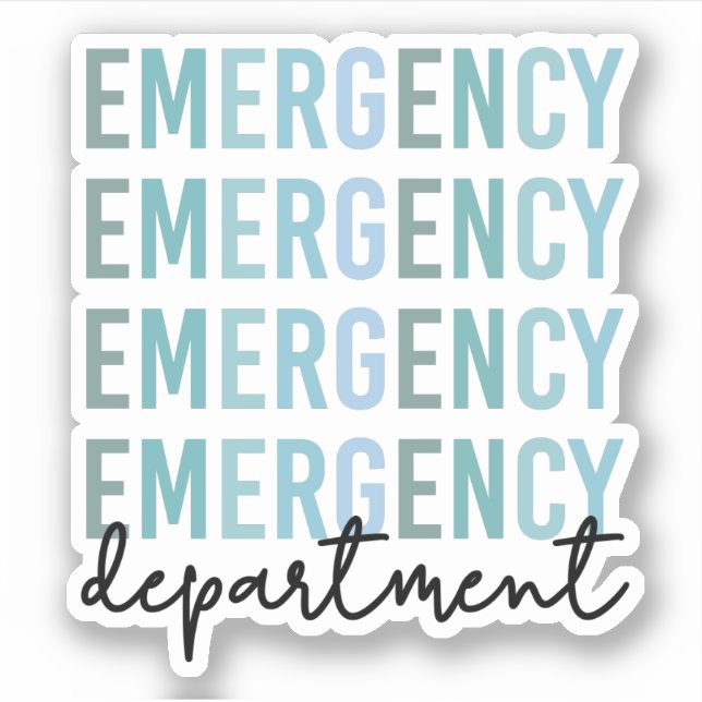 Sticker Personnel du service des urgences | infirmière | T (Devant)