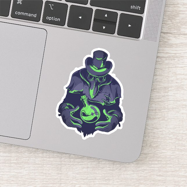 Sticker Peste effrayante Docteur Halloween Cadeau Gothique (Détail)