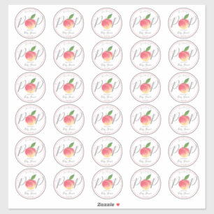 Sticker Petit Baby shower de Pêche Douce 2" rond