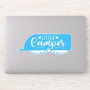 Sticker Petit Camper, Caravane Bleue, Jolie remorque
