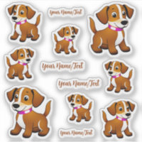 Petit chien brun, debout -