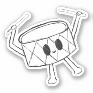 Sticker Petit Drummer Boy Sketch