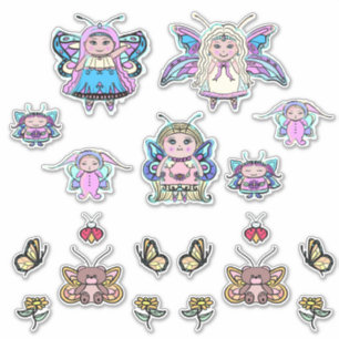 Sticker Petit papillon fae de fée de fée de Renee lavoie
