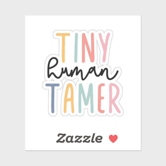 Sticker Petit Tamer humain, Cadeau pour enseignant, Garder (Feuille)
