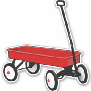 Sticker Petit wagon rouge
