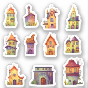 Sticker Petites maisons fantaisistes