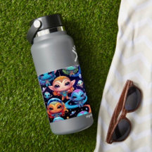 Petits Aliens Multi-Colores dans l'Espace