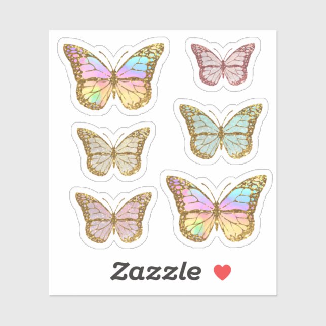 Sticker petits papillons (Feuille)