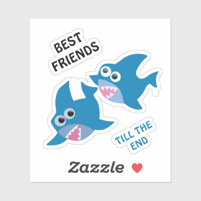 Sticker Petits requins (Feuille)