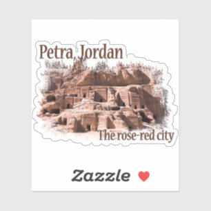Sticker Petra : Ville rouge Rose