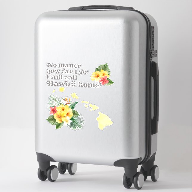 Sticker Peu importe jusqu'où je vais J'appelle toujours Ha (Sur valise)