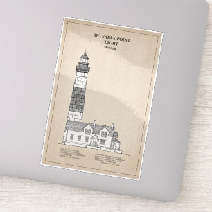 Sticker Phare de Big Sable Point - Michigan - SBD