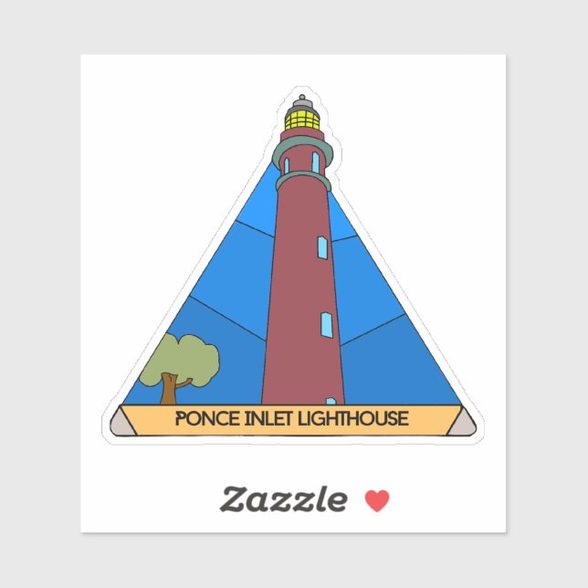Sticker Phare de Ponce Inlet (Feuille)