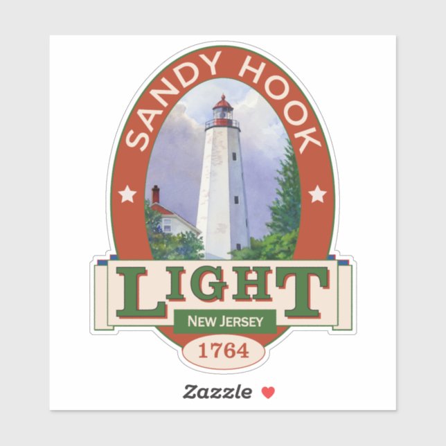 Sticker Phare de Sandy Hook (Feuille)