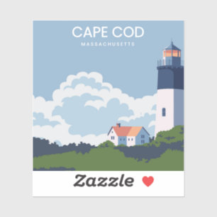 Sticker Phare du Massachusetts de Cape Cod