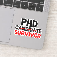 Phd Survivor Typographie rouge noir