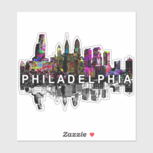 Sticker Philadelphie, Pennsylvanie en graffiti