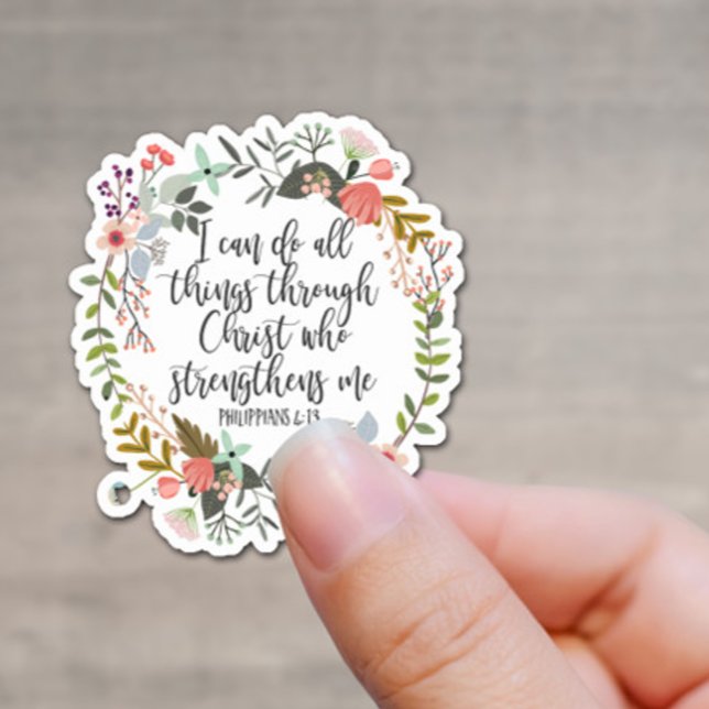 Sticker Philippiens 4:13 Verse Écriture Bible (Créateur téléchargé)