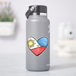 Sticker Philippines Flag Heart Art Fierté Philippine Pinay