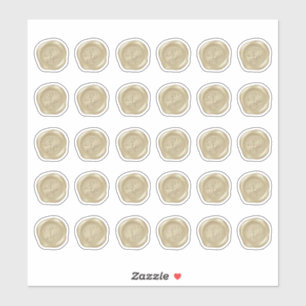 Sticker Phoques de cire Monogramme Gold Faux