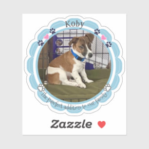 Sticker Photo de Chien Personnalisé Nouveau Chien Personna
