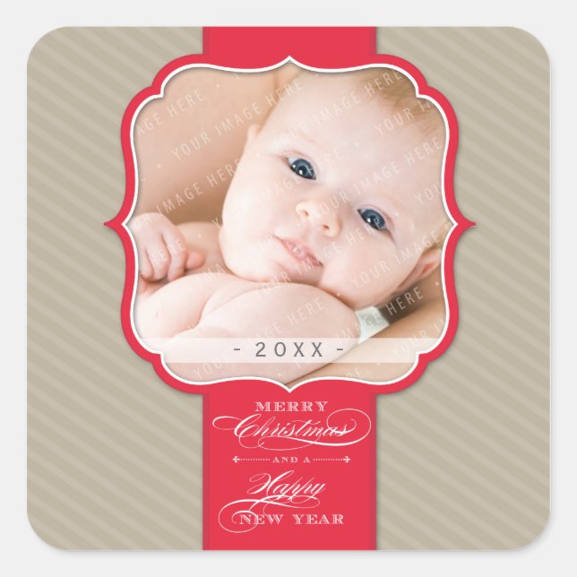 STICKER PHOTO DE NOËL :: lapin 3 (Devant)