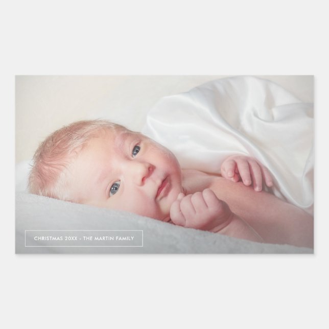 Sticker photo de Noël minimaliste simple (Devant)