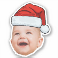 Photo de visage de bébé personnalisé Noël du Père