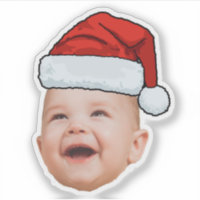 Photo de visage de bébé personnalisé Noël du Père