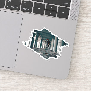 Sticker photo Edgy Abstrait Torn
