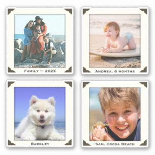 Sticker photo encadré Formes Portrait Collage