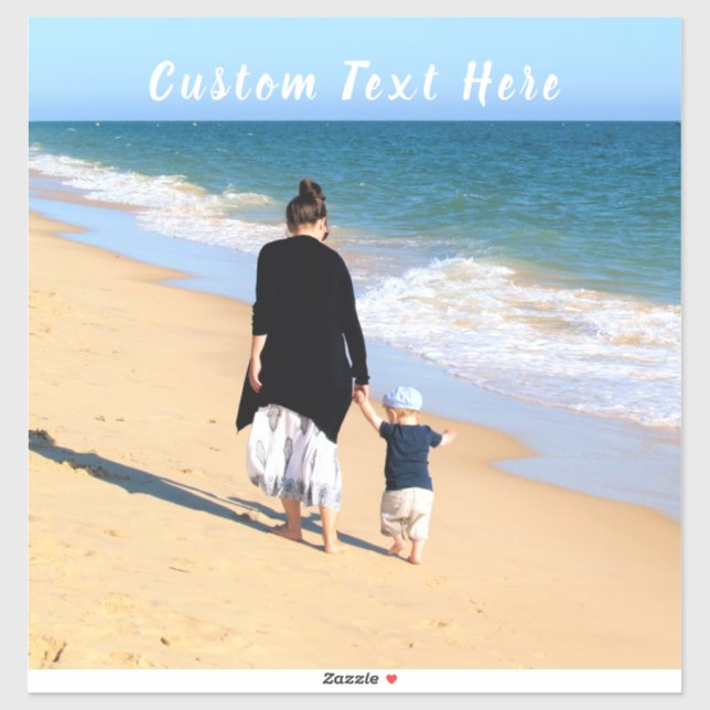 Sticker Photo et texte personnalisés - Votre propre design (Feuille)