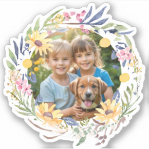 Sticker Photo Floral Surround Créez votre propre photo