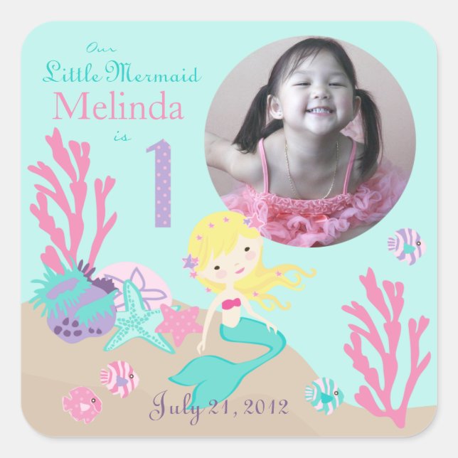 Sticker photo Little Mermaid Blonde 1 (Devant)
