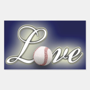 Sticker photo Love Baseball