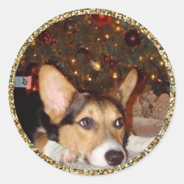 Sticker photo Parties scintillant or (Devant)