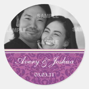 Sticker photo Plum Damask